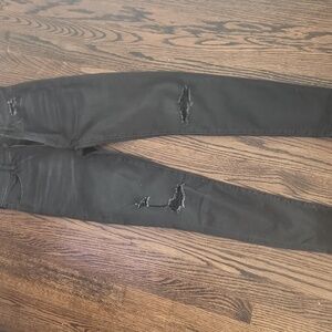 American Eagle Outfitters Black Distressed Jeans